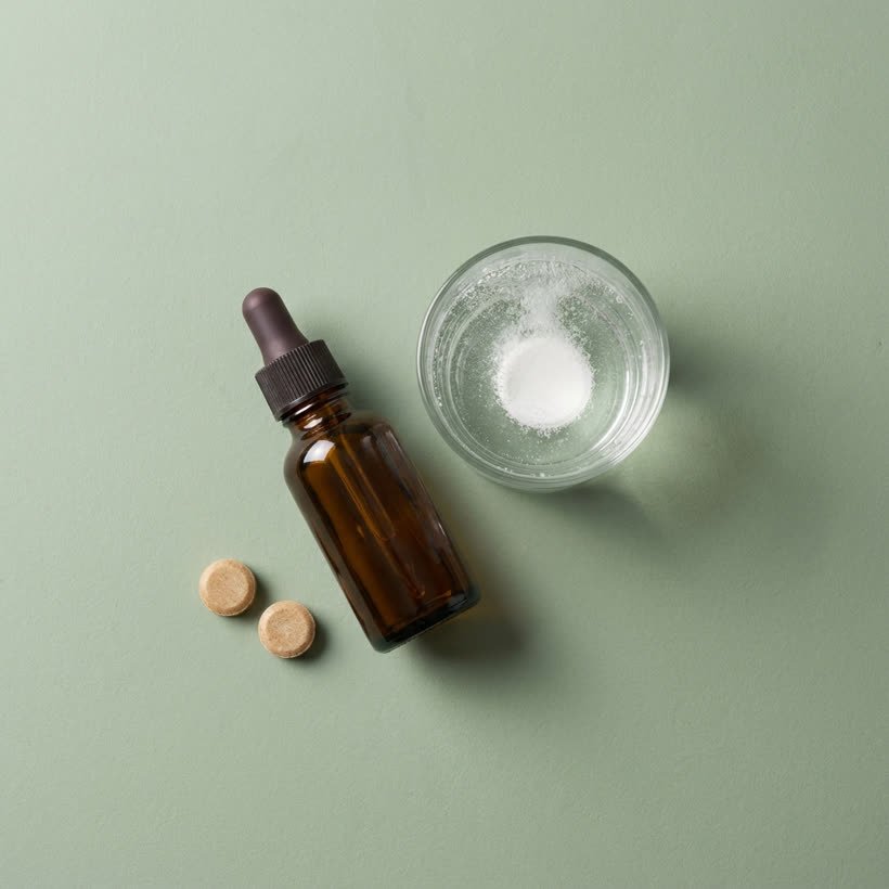 Liquids, lozenges, effervescents